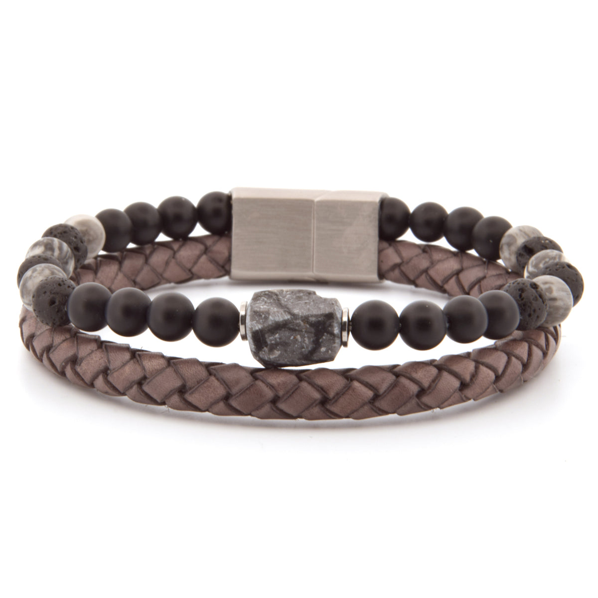 Lederarmband Rokes - Picasso Jaspis UVP 99€
