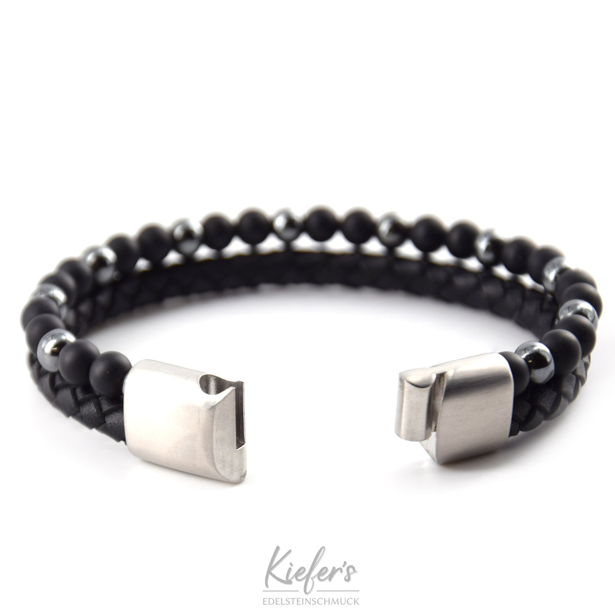 Leather Bracelet Fashion Beads - Black Star RRP €59