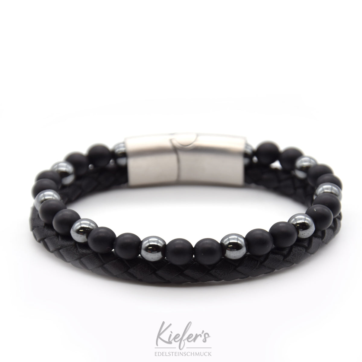 Leather Bracelet Fashion Beads - Black Star RRP €59