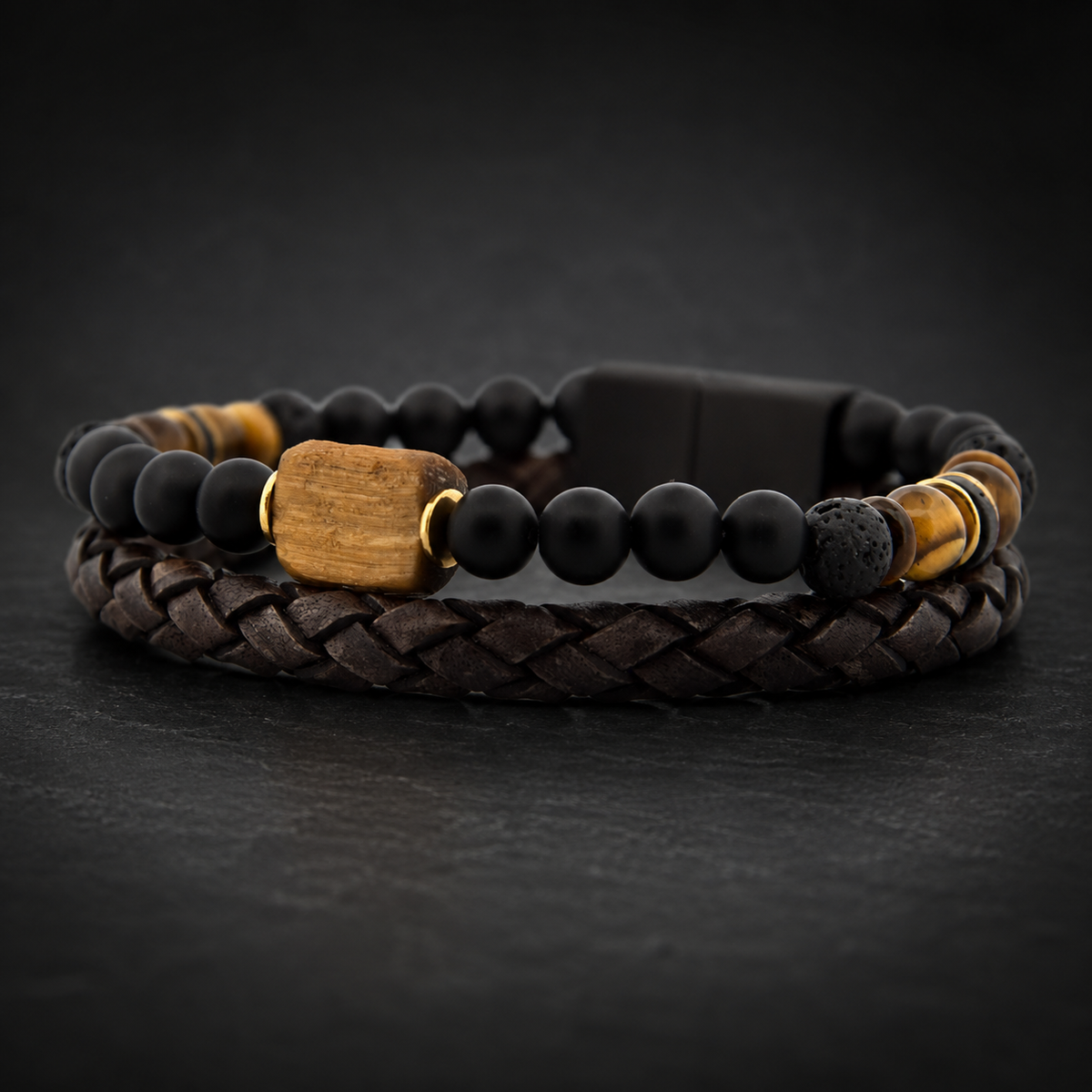 Lederarmband Rokes - Tigerauge UVP 99€