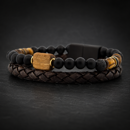 Lederarmband Rokes - Tigerauge UVP 99€
