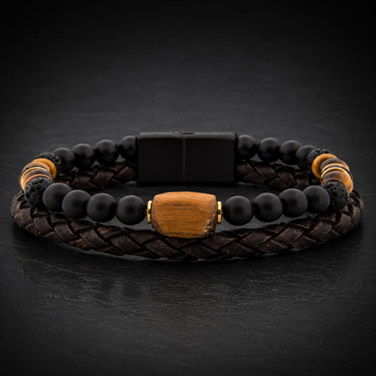 Lederarmband Rokes - Tigerauge UVP 99€