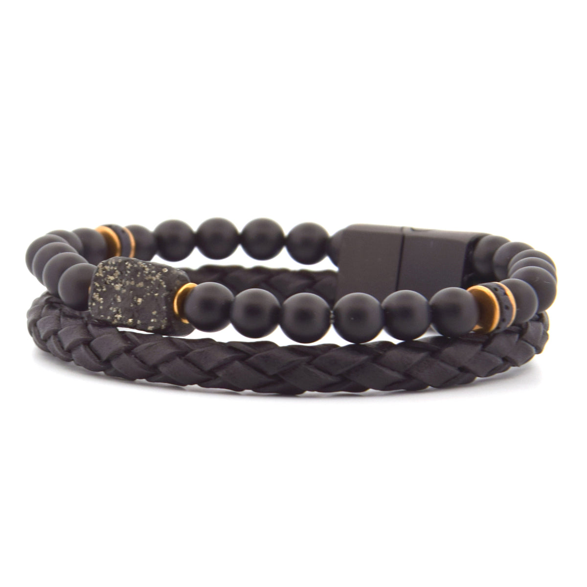 Lederarmband Rokes - Schieferpyrit UVP 117€