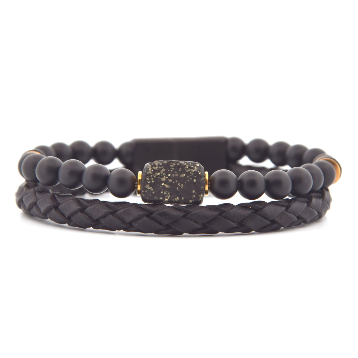 Lederarmband Rokes - Schieferpyrit UVP 117€