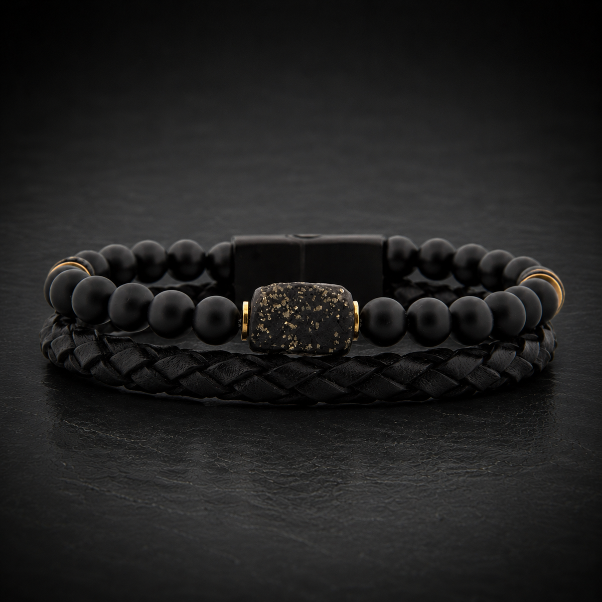 Lederarmband Rokes - Schieferpyrit UVP 117€