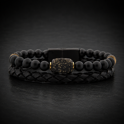 Lederarmband Rokes - Schieferpyrit UVP 117€