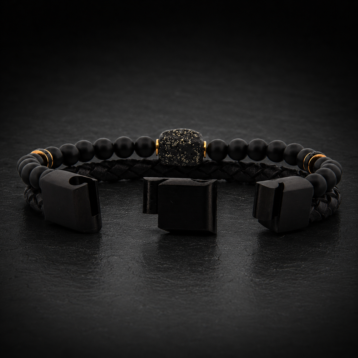 Lederarmband Rokes - Schieferpyrit UVP 117€