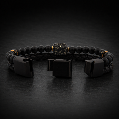 Lederarmband Rokes - Schieferpyrit UVP 117€