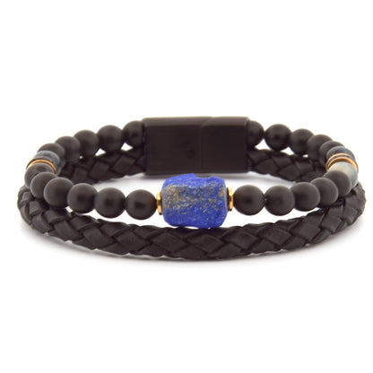Leather bracelet Rokes - Lapis Lazuli RRP €127
