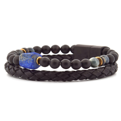 Leather bracelet Rokes - Lapis Lazuli RRP €127