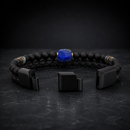 Leather bracelet Rokes - Lapis Lazuli RRP €127