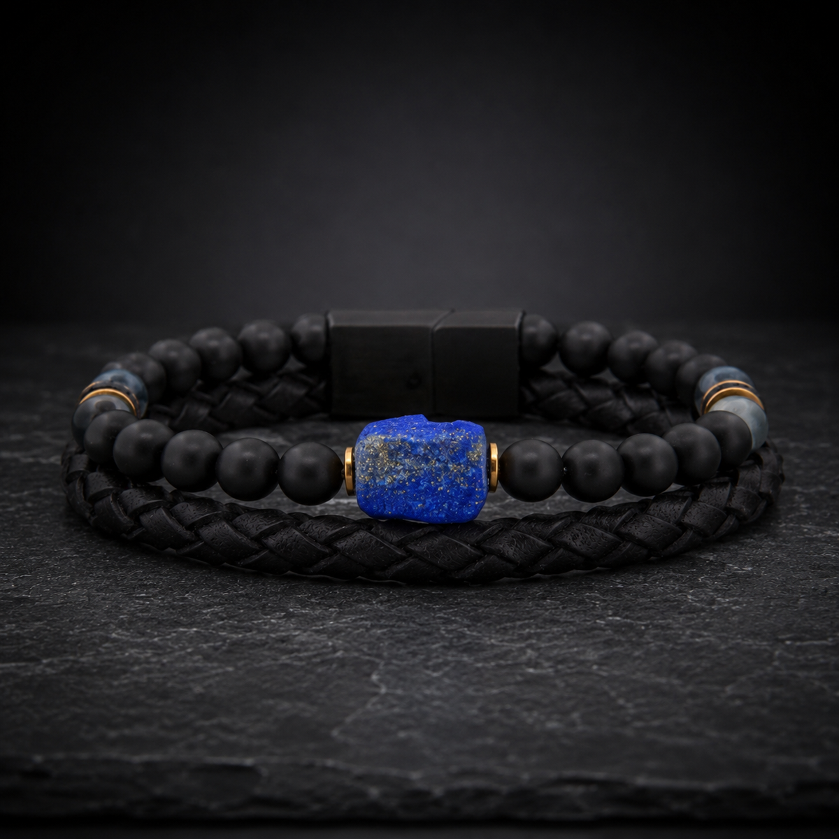 Leather bracelet Rokes - Lapis Lazuli RRP €127