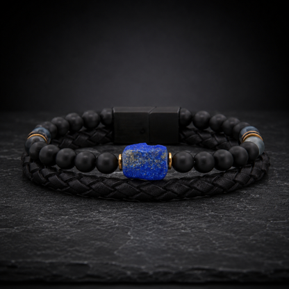 Leather bracelet Rokes - Lapis Lazuli RRP €127