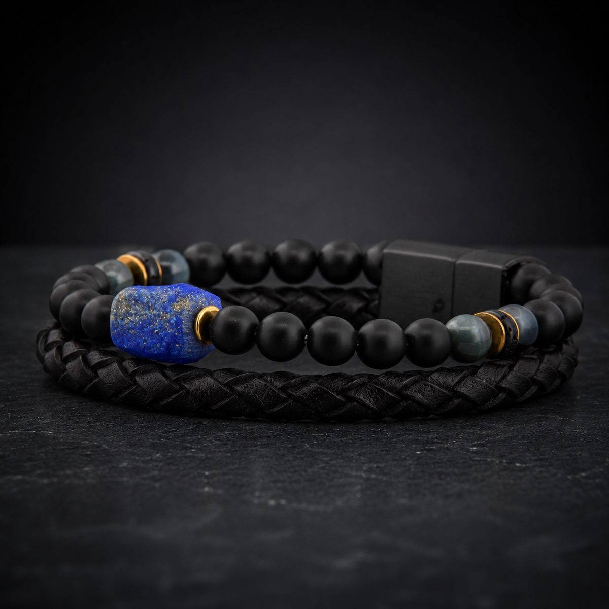 Leather bracelet Rokes - Lapis Lazuli RRP €127