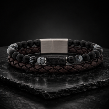 Lederarmband Rokes - Turmalin UVP 99€