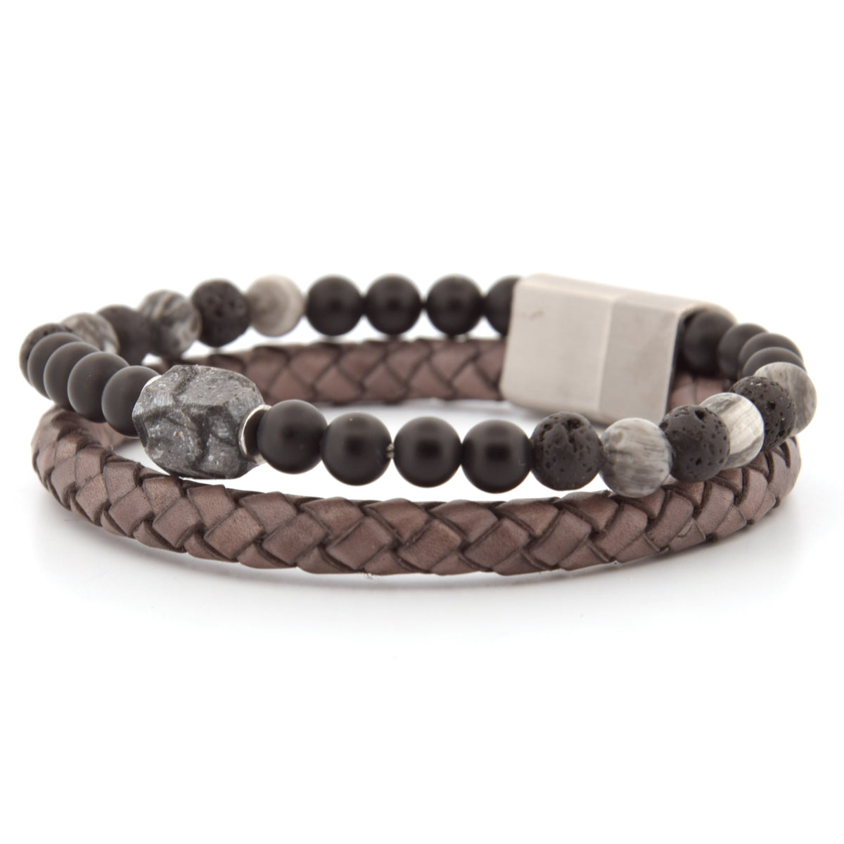 Lederarmband Rokes - Picasso Jaspis UVP 99€