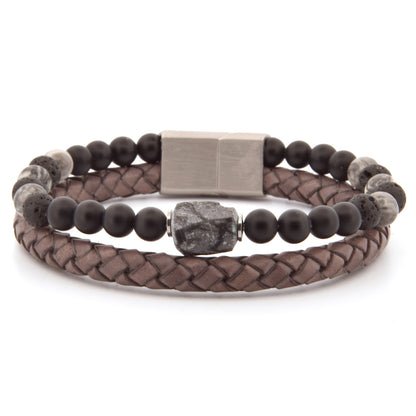 Lederarmband Rokes - Picasso Jaspis UVP 99€