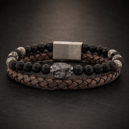 Lederarmband Rokes - Picasso Jaspis UVP 99€
