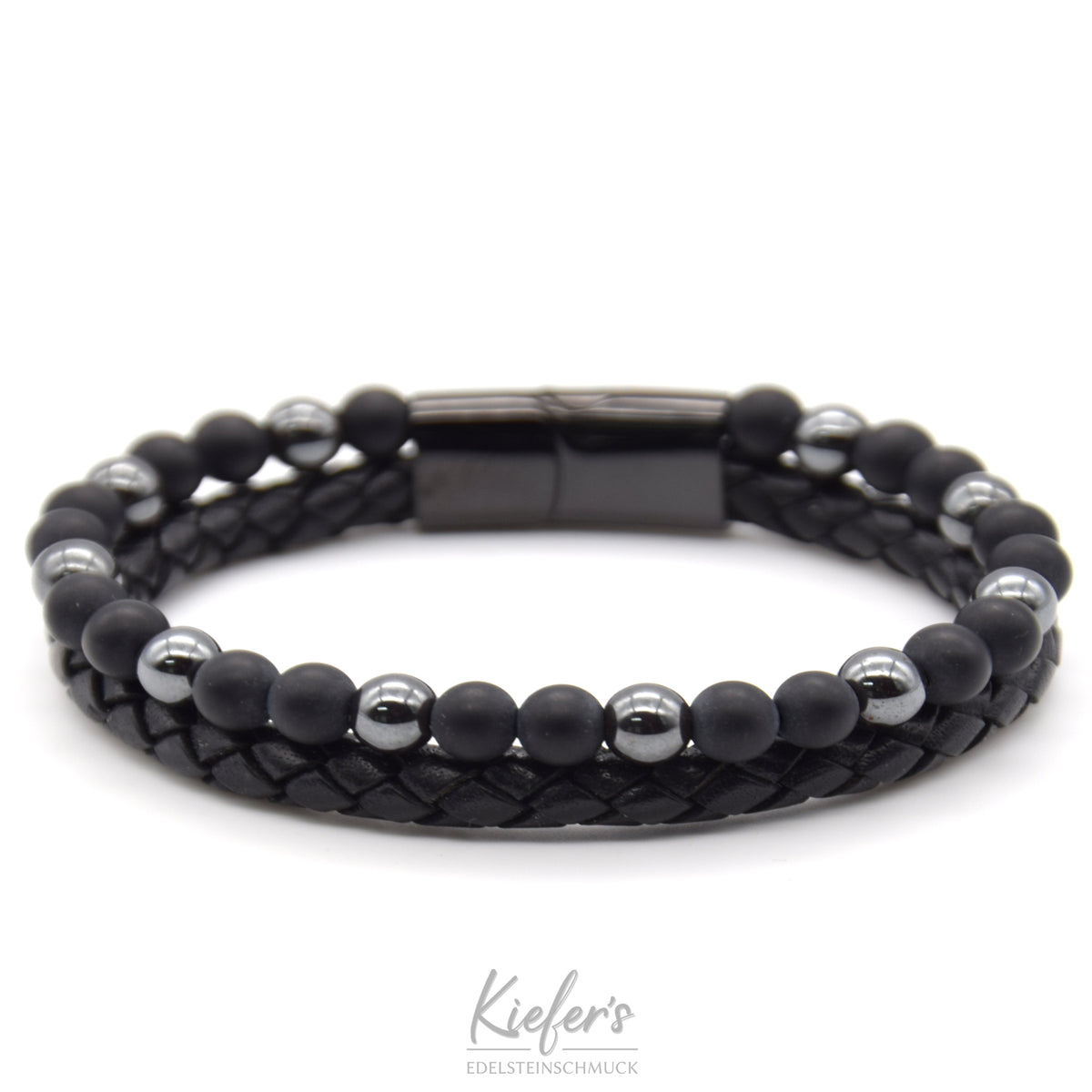 Leather Bracelet Fashion Beads - Black Star RRP €59